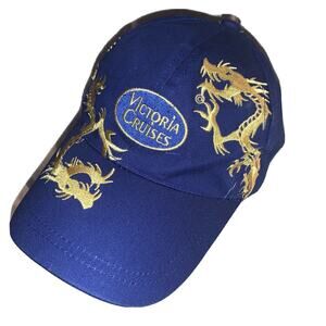 Victoria Cruises Blue Dragons Embroidered Baseball Hat Cap Adjustable Strap EUC